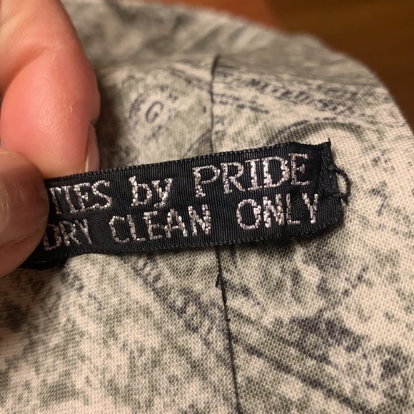 80’s $100 BENJAMINS CASH BENJAMIN FRANKLIN MONEY PRINT WOVEN NECKTIE - Picture 6 of 12